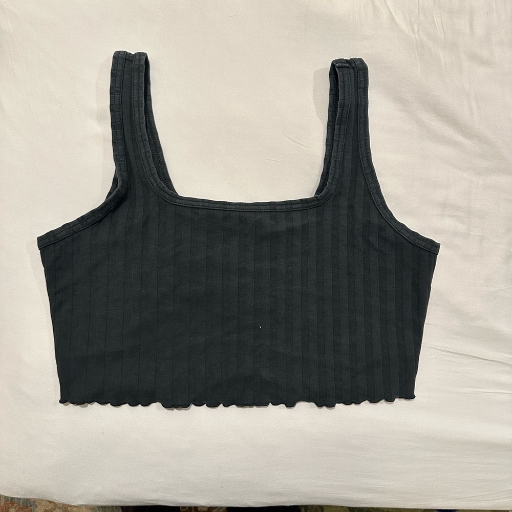 Ribbed, black grey tank top from offline by Aerie!